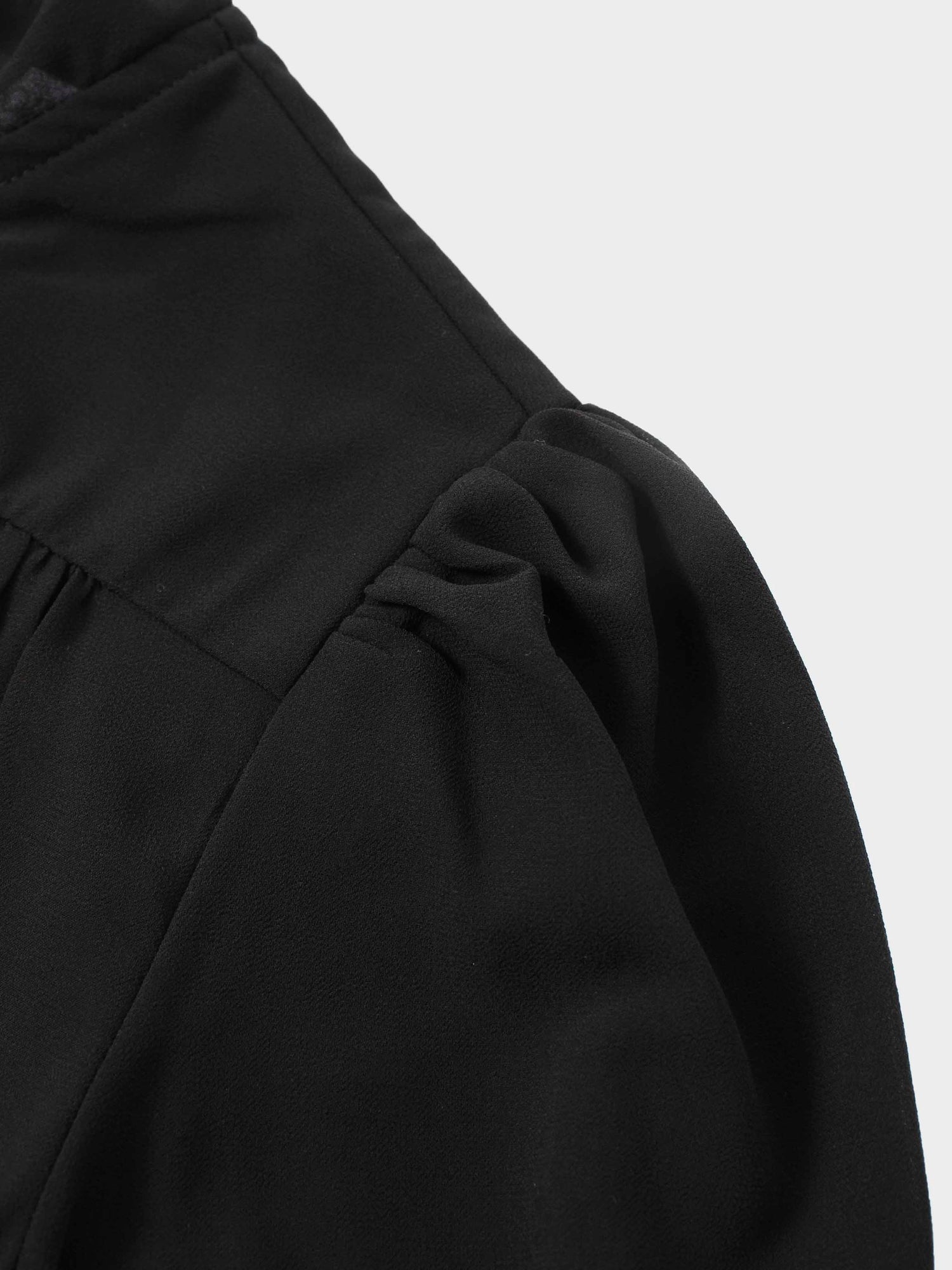 Asymmetrical Bottom Belted Dress-Black
