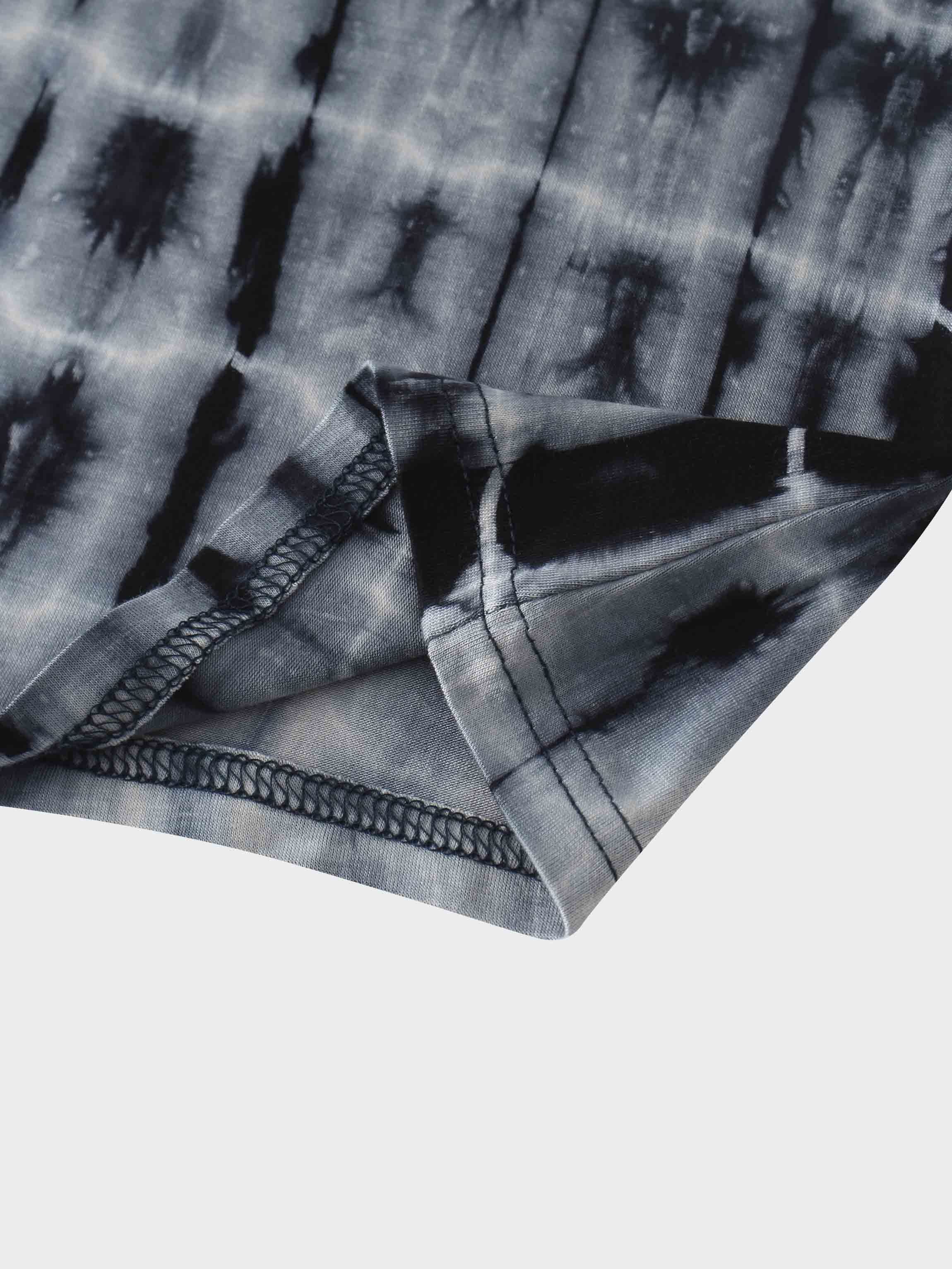 Tie Dye Crew Neck T-Shirt-Blue