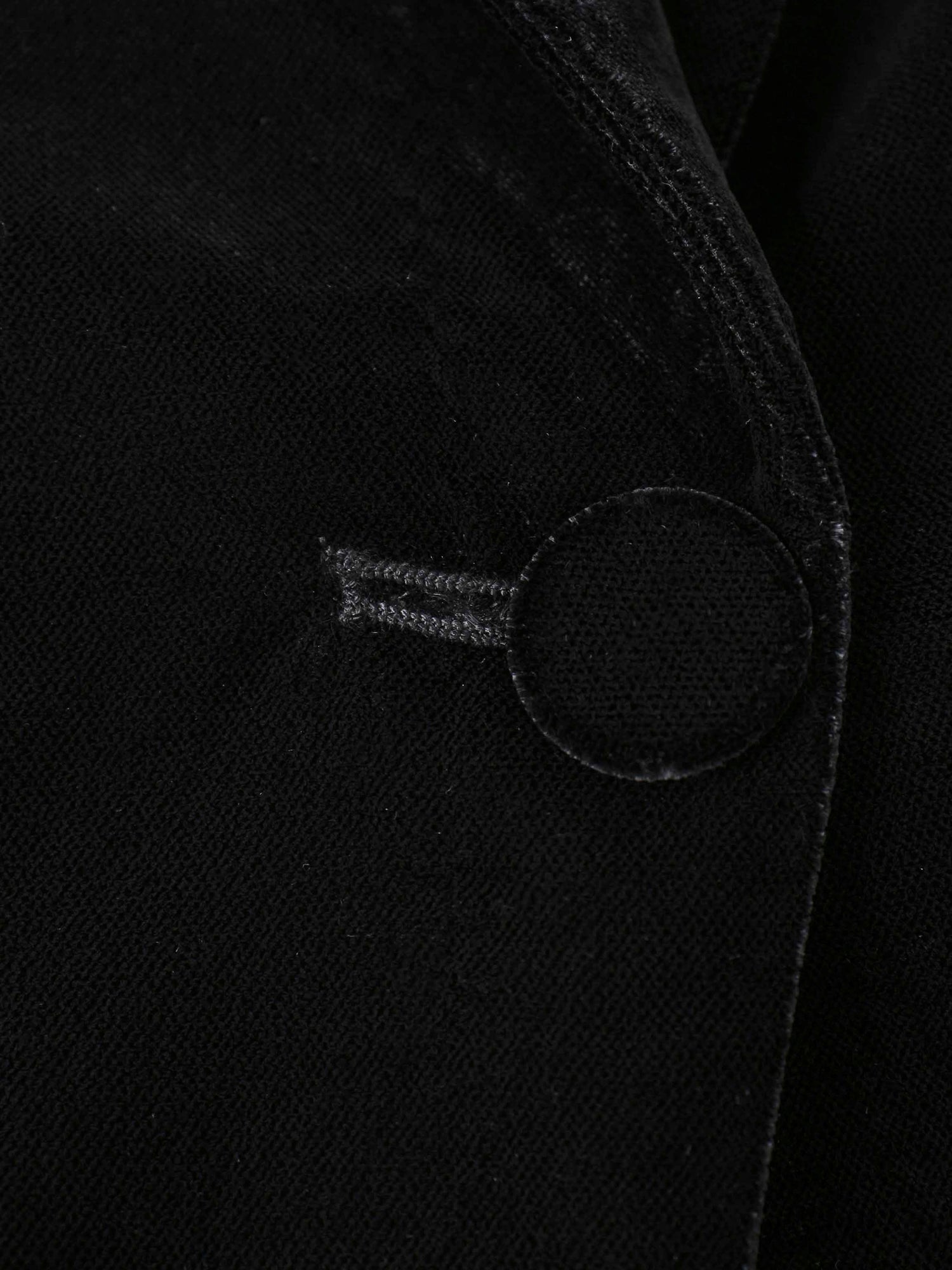 Embellished Velvet Blazer-Black