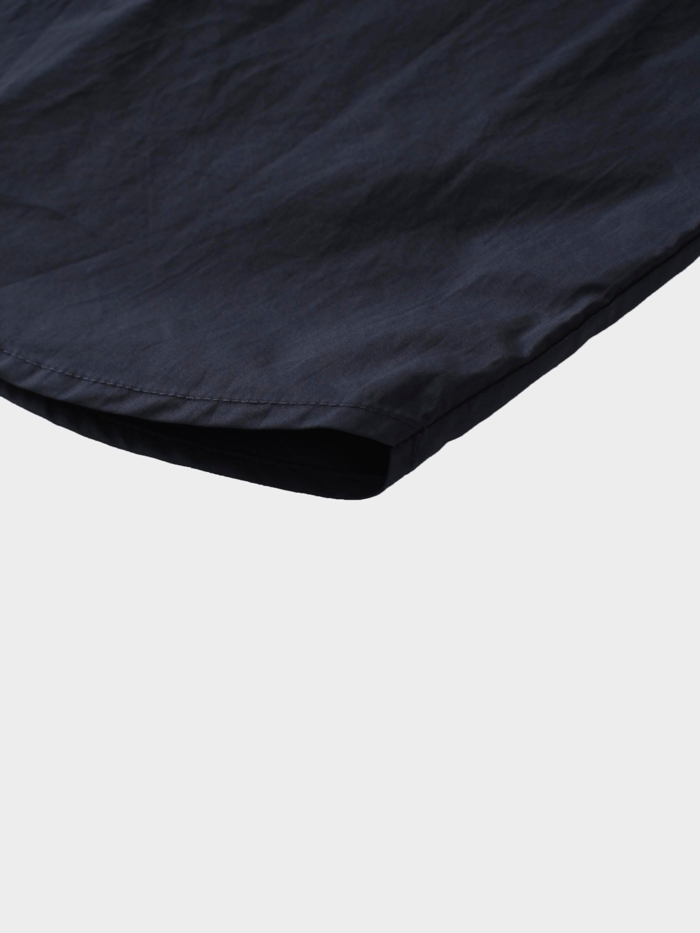 Button Overlay Shirtdress-Navy