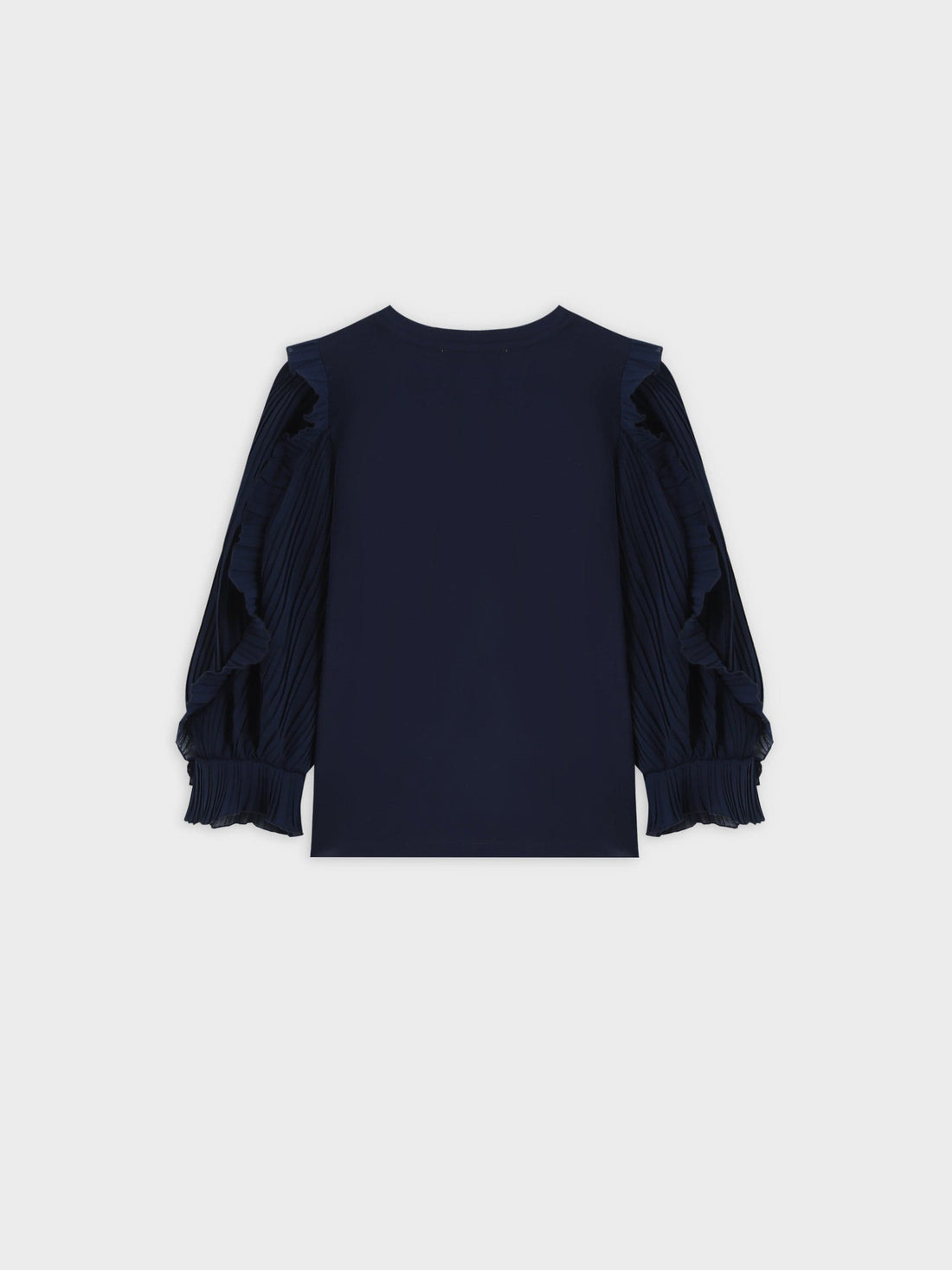 Chiffon Sleeve Top-Navy