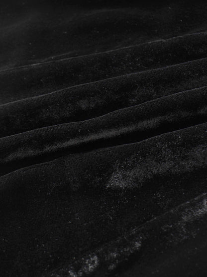 Velvet Flare Dress-Black