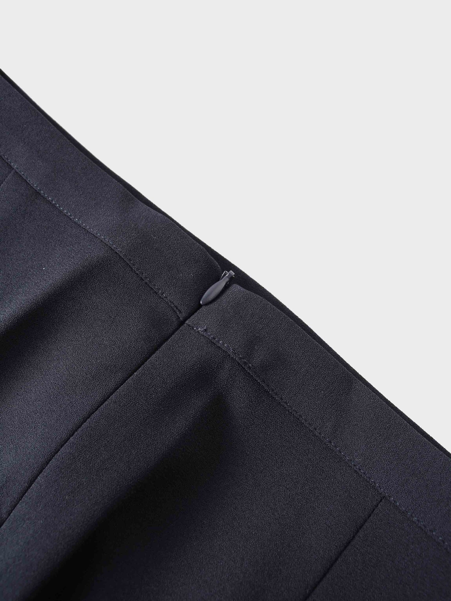 Straight Kick Pleat Maxi Skirt-Navy