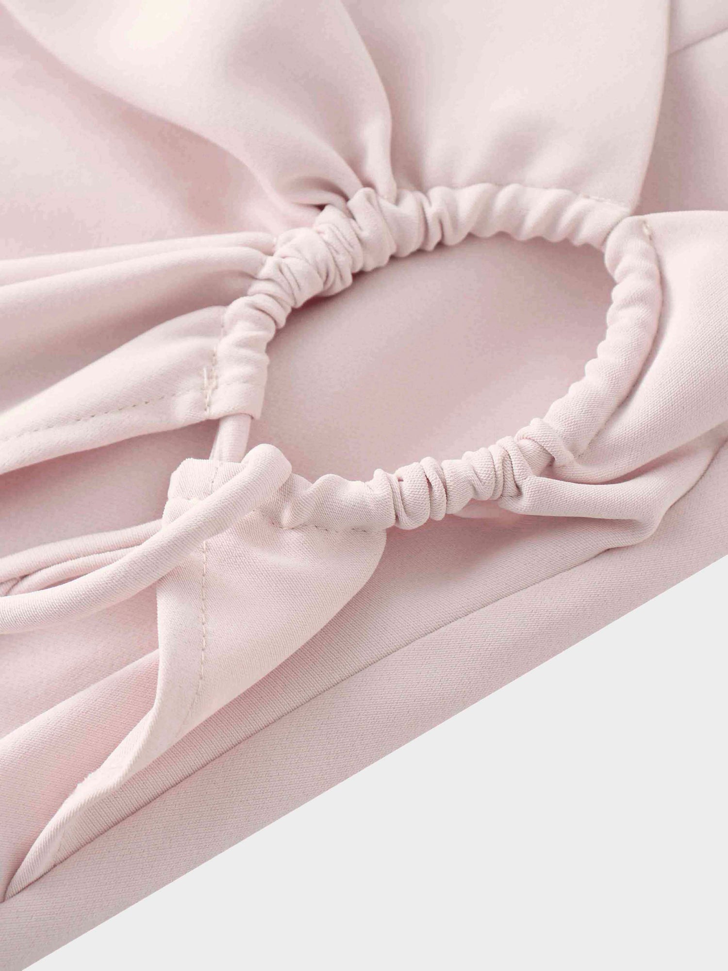 Ring Detail Faux Wrap Skirt-Mauve Pink