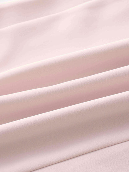 Ring Detail Faux Wrap Skirt-Mauve Pink