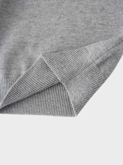 Embellished Crew Sweater-Grey