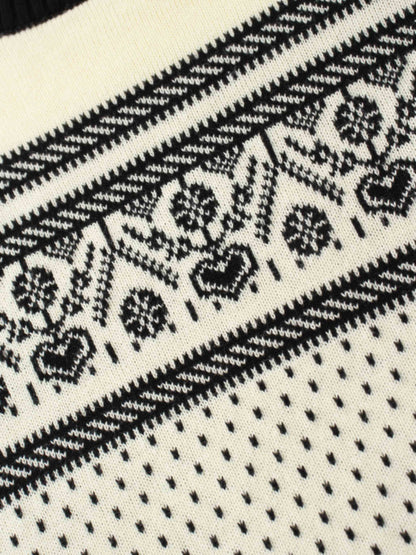 Designed Sweater-Black Combo Print