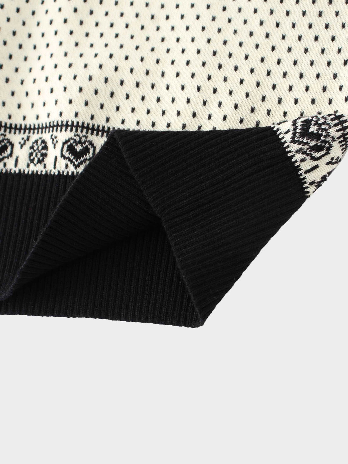 Designed Sweater-Black Combo Print