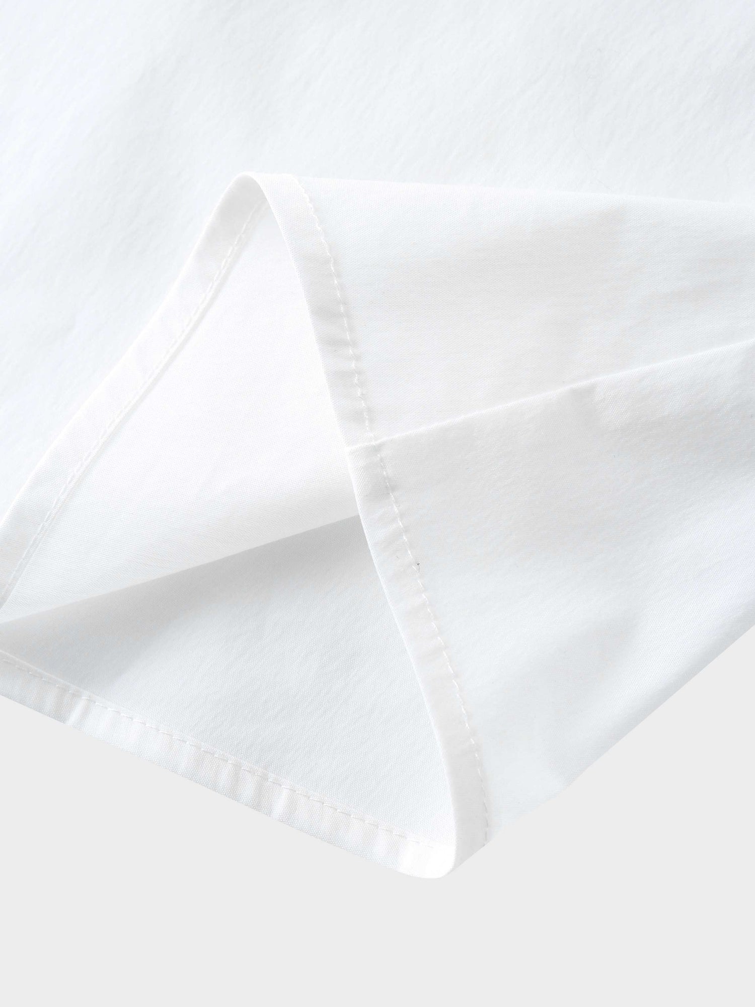 Front Zipper Cotton Circle Skirt-White