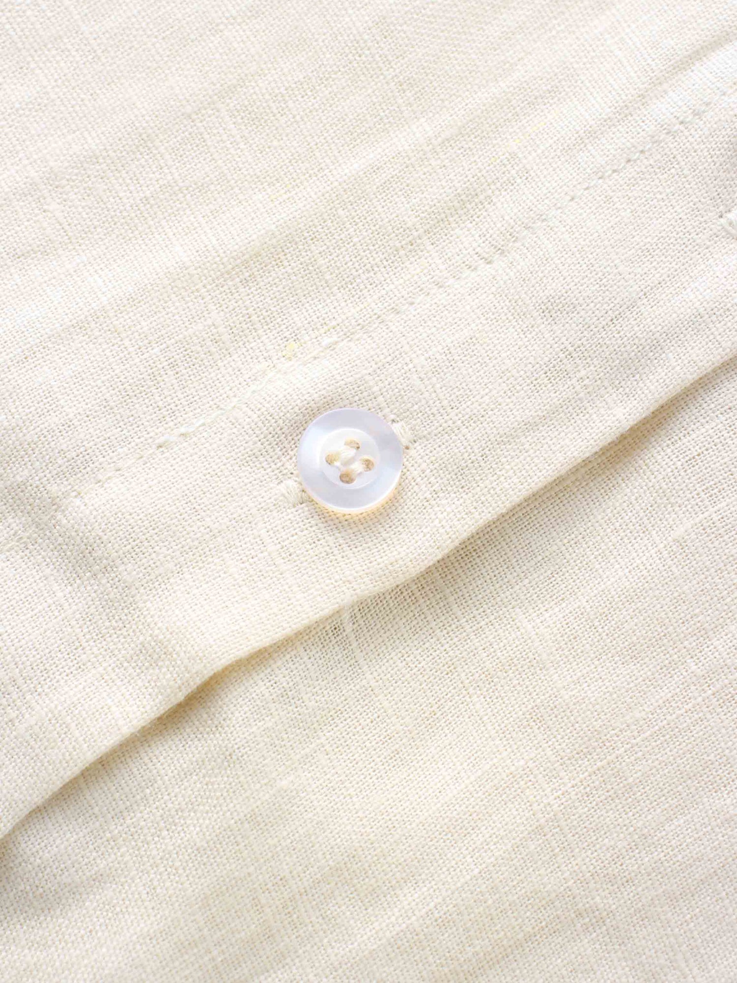 Linen Button Down Blouse-Ecru