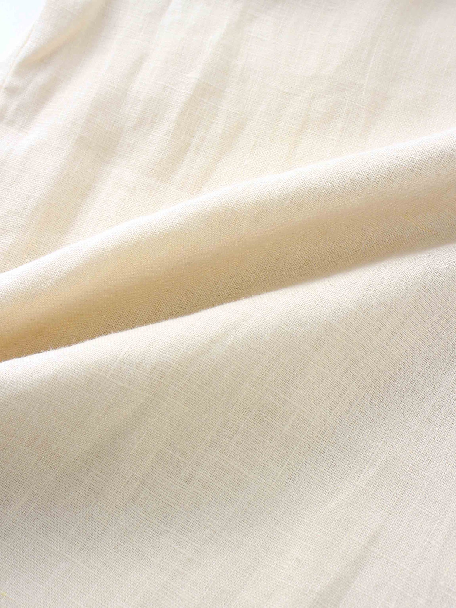 Linen Button Down Blouse-Ecru