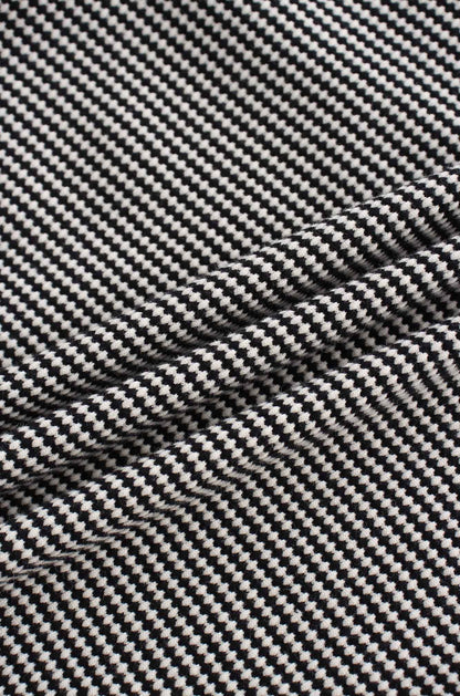 Waffle Striped Crew Tee-Black/White