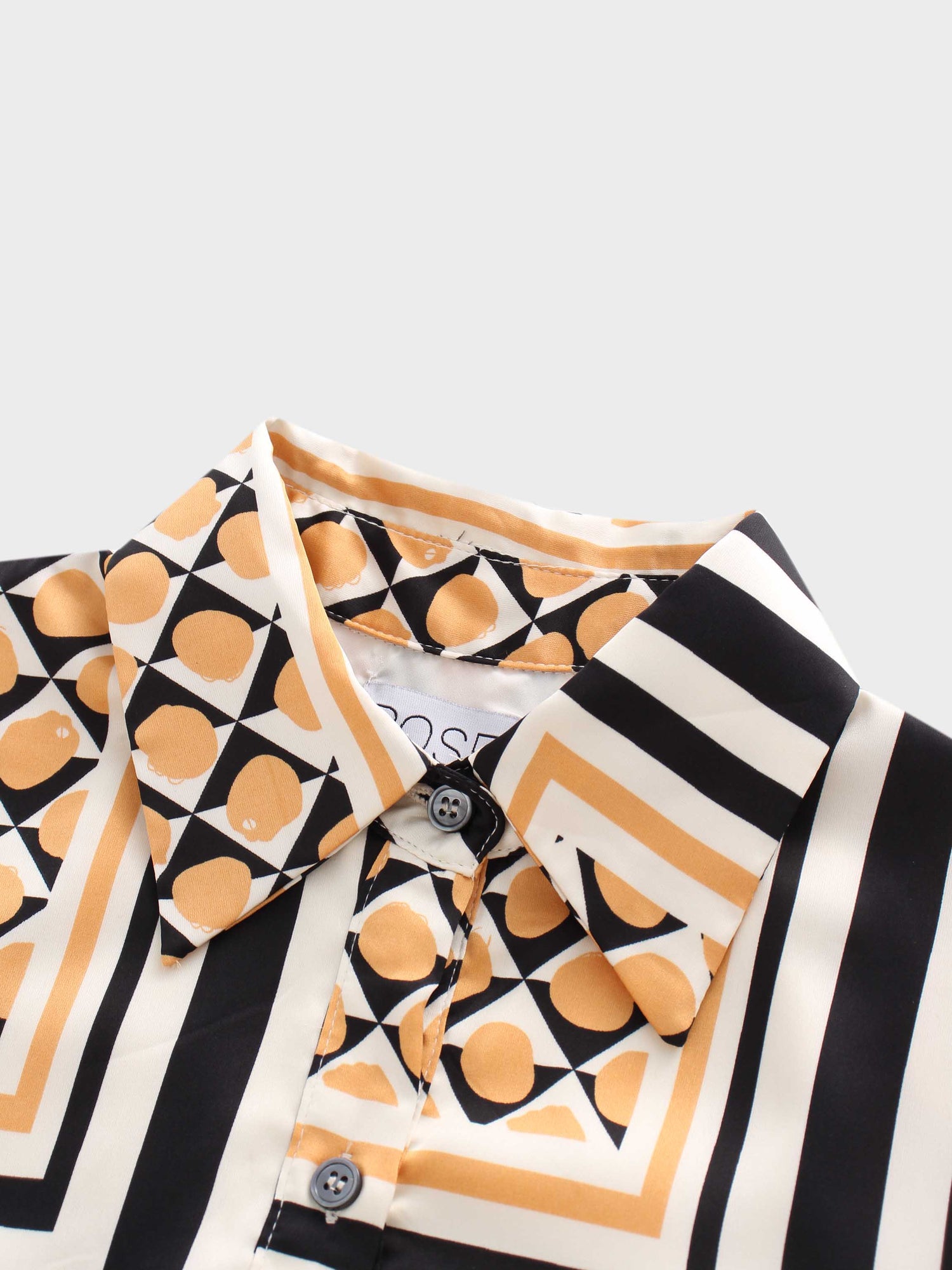 Long Shirtdress-Geo Black