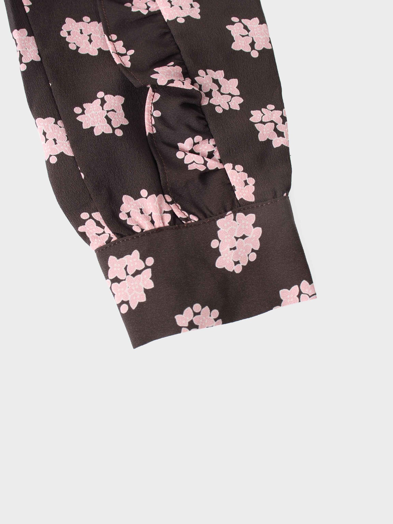 Layered Belted Dress-Brown and Pink