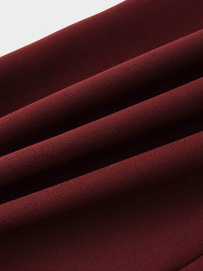 The Celina Pleat Skirt-Wine