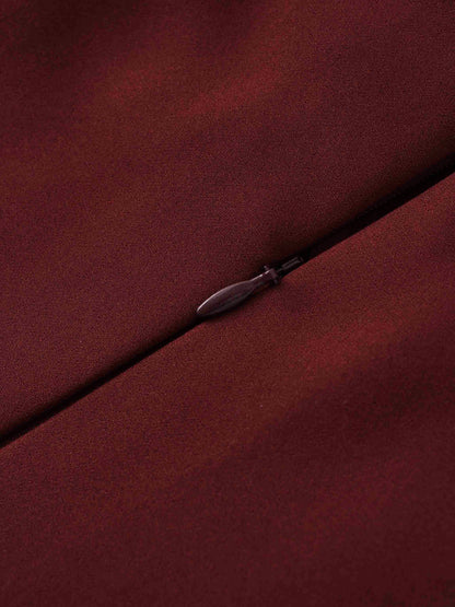 The Celina Pleat Skirt-Wine