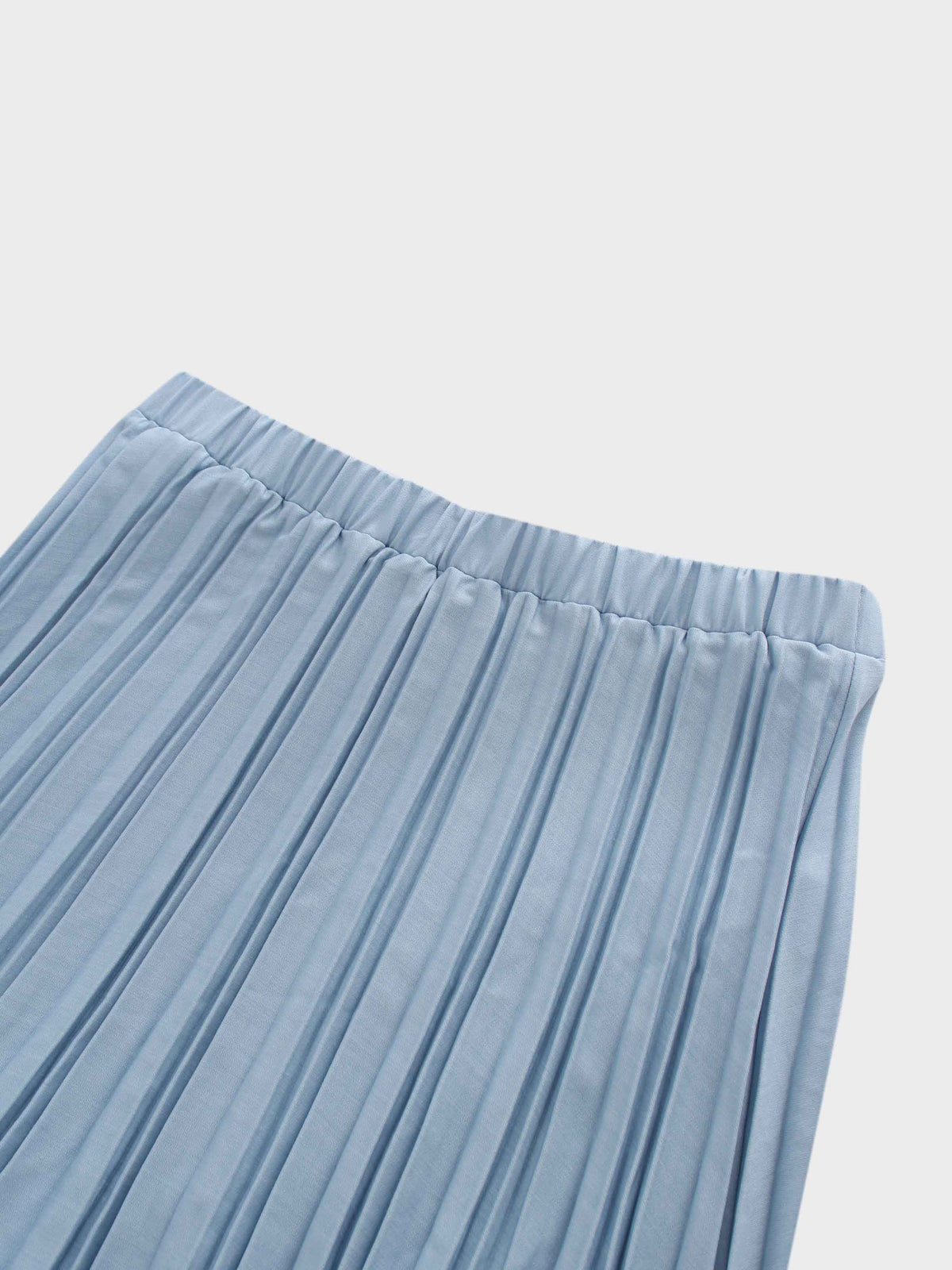 Thin Pleated Skirt-Light Blue