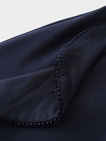 Side Ruffle Skirt-Navy
