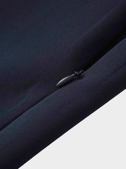 Side Ruffle Skirt-Navy