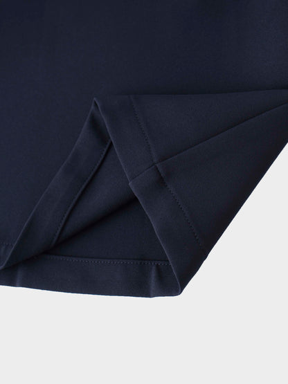 Side Ruffle Skirt-Navy