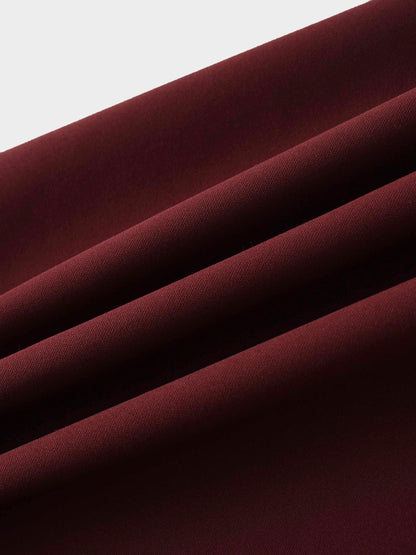 Side Ruffle Skirt-Burgundy