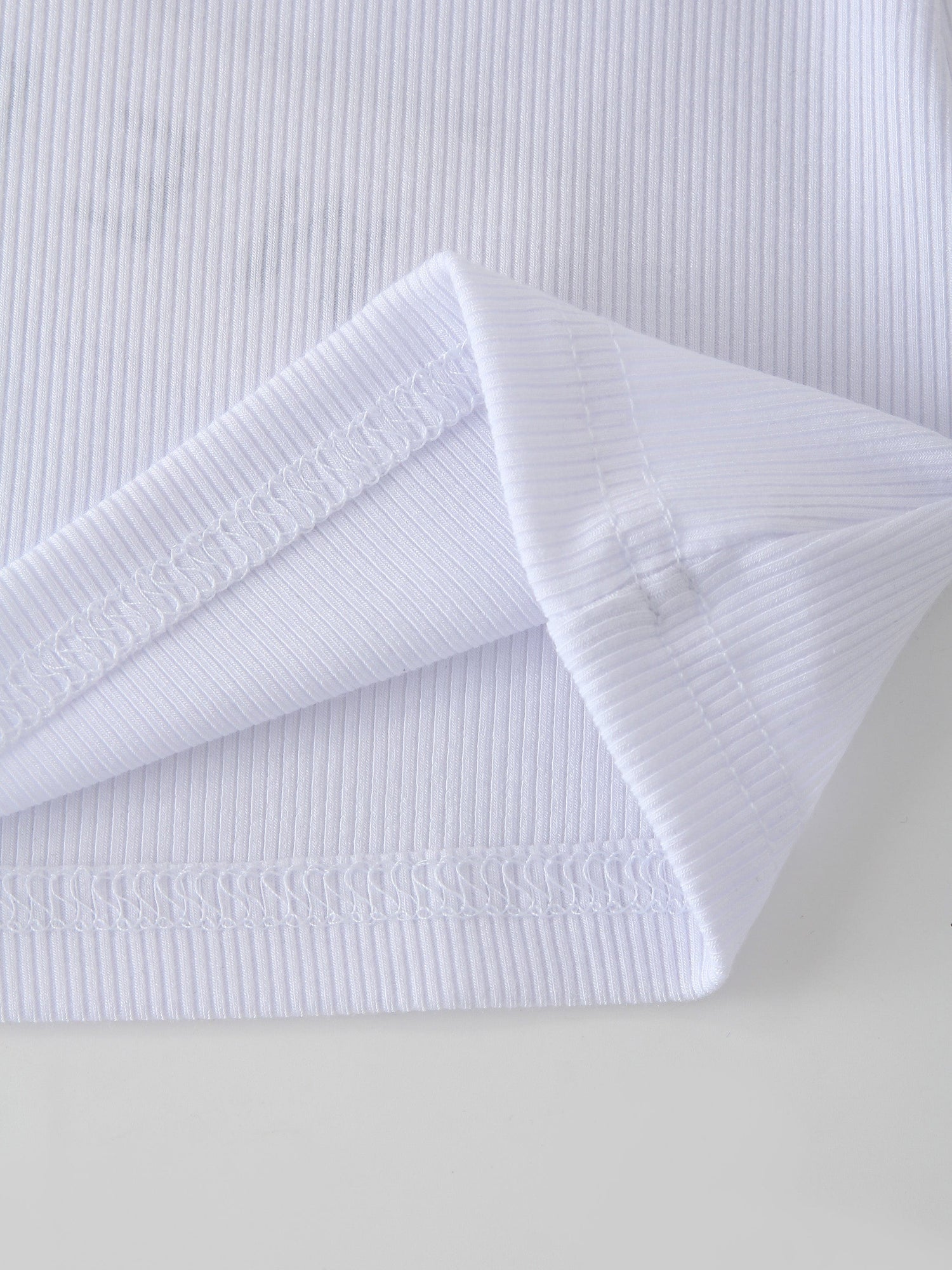 CLASSIC RIBBED CREW TEE LS-WHITE