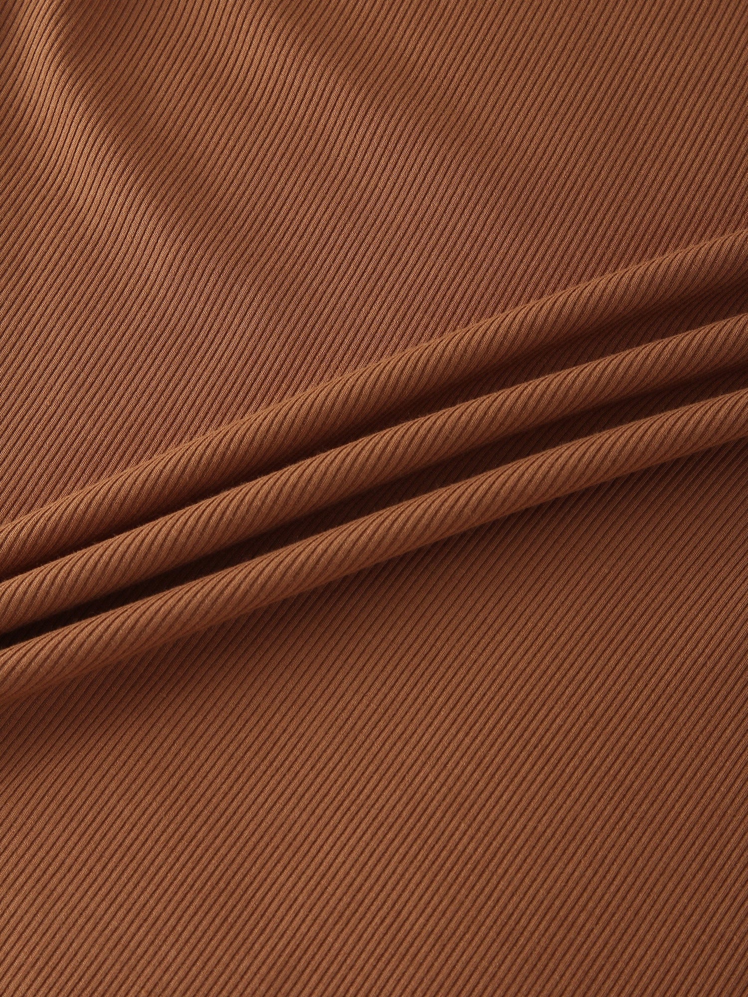 CLASSIC RIBBED CREW TEE LS-BROWN