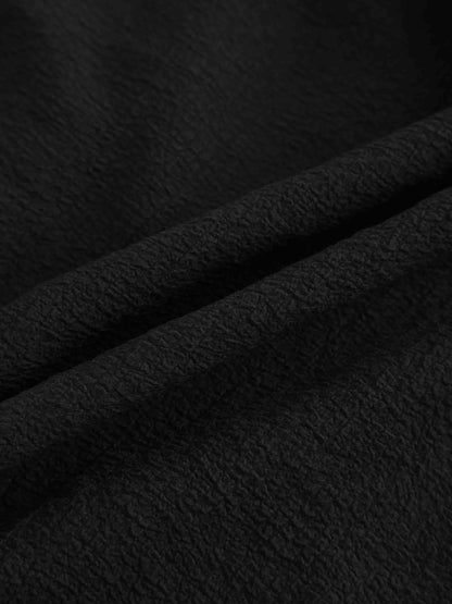 Textured Bubble Top-Black