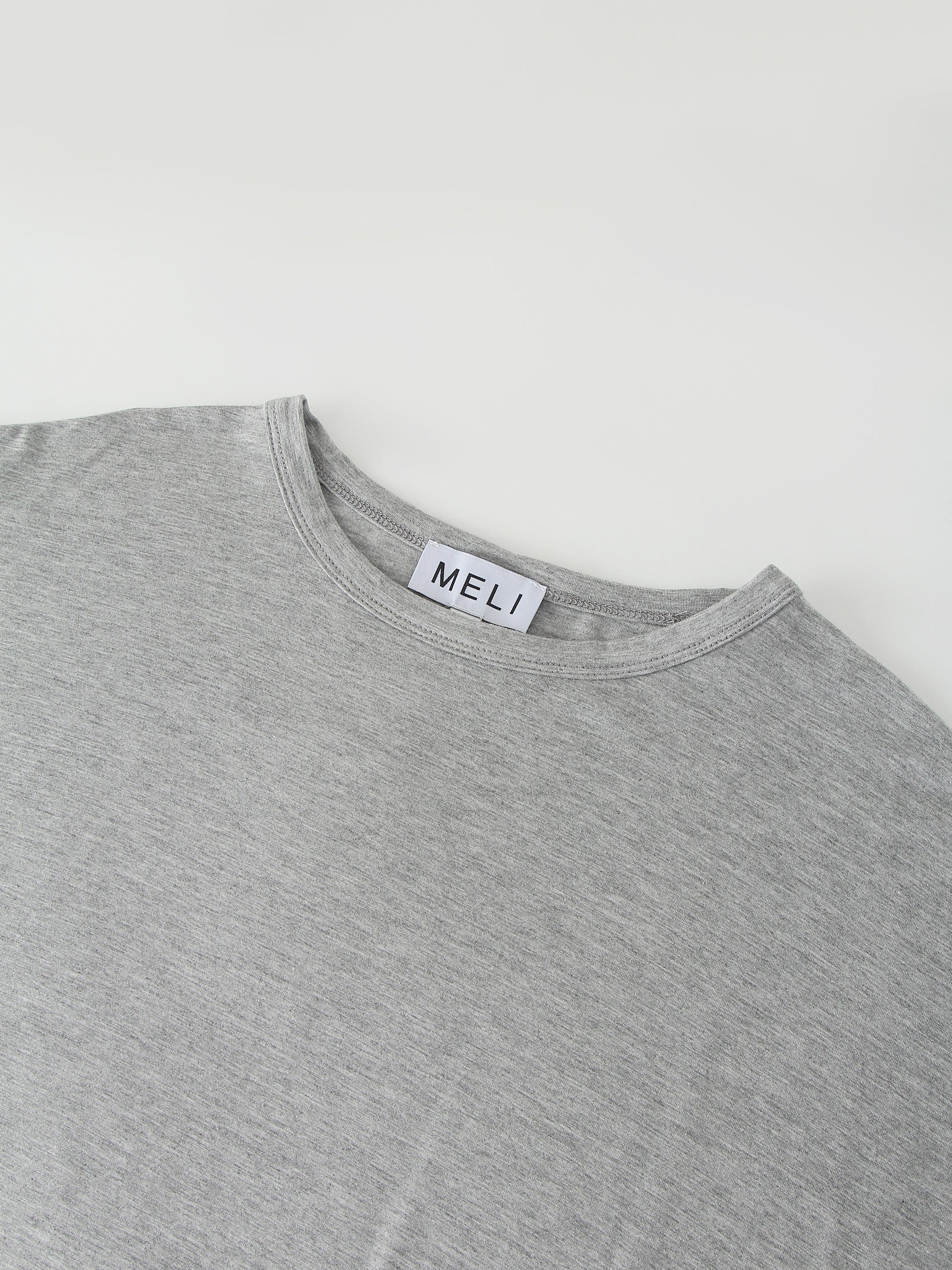 SWING TEE (3Q)-HEATHER GREY