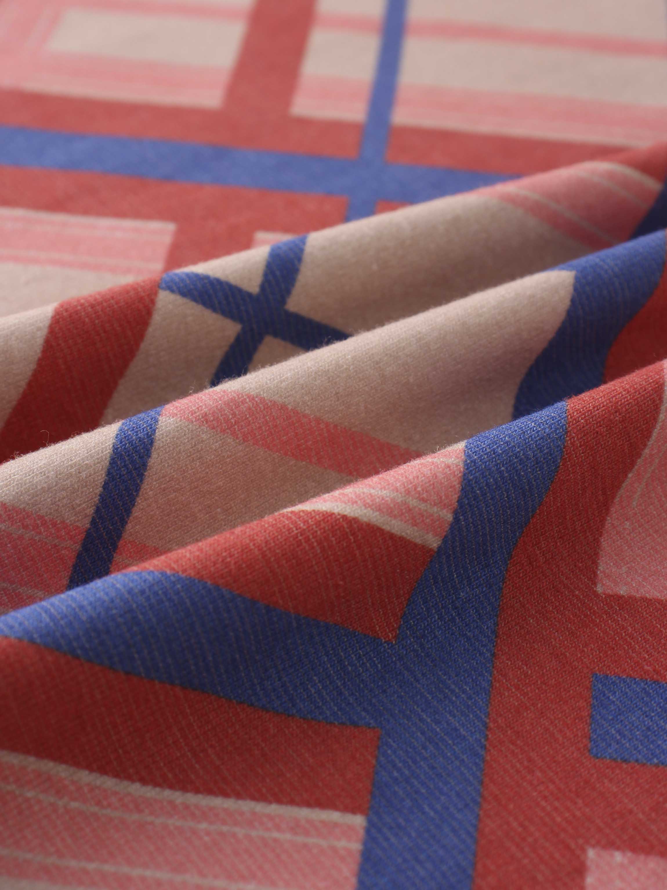 Printed Collar Snap Tee-Mix Plaid