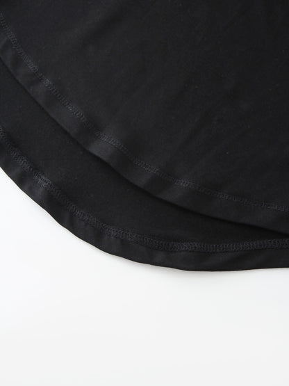 SWING TEE (3Q)-BLACK