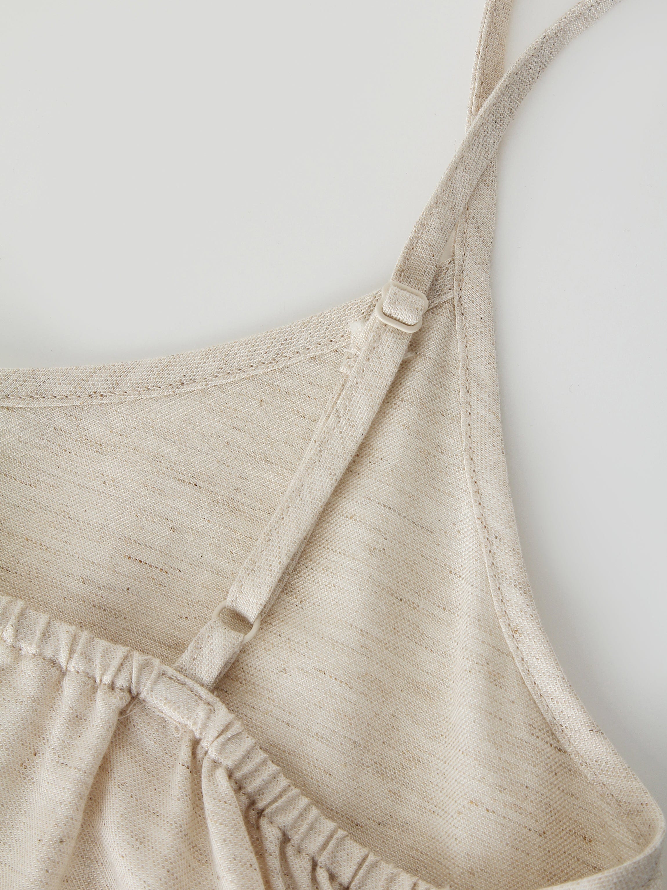 Linen Slip Dress-Oatmeal