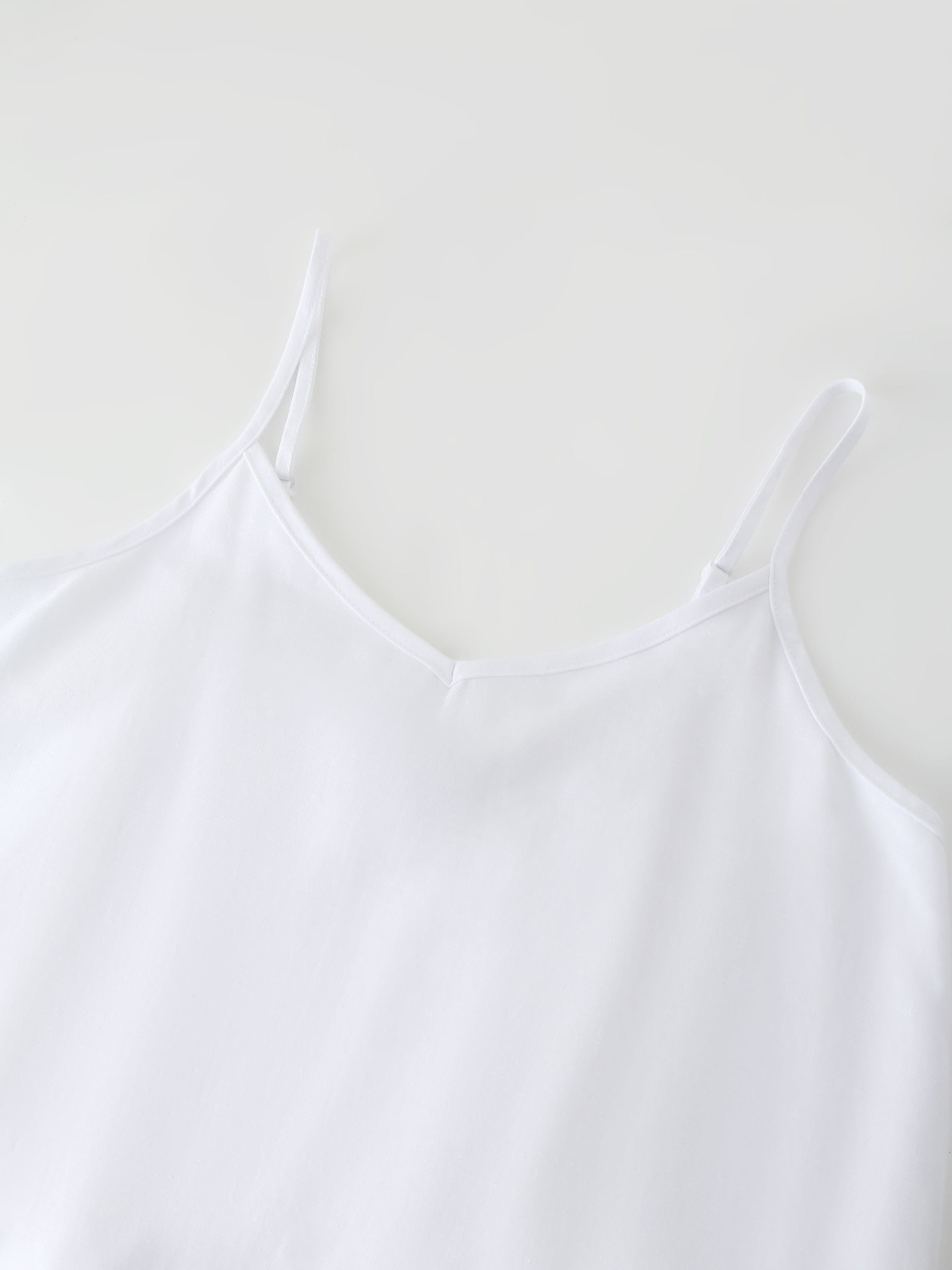 Linen Slip Dress-White