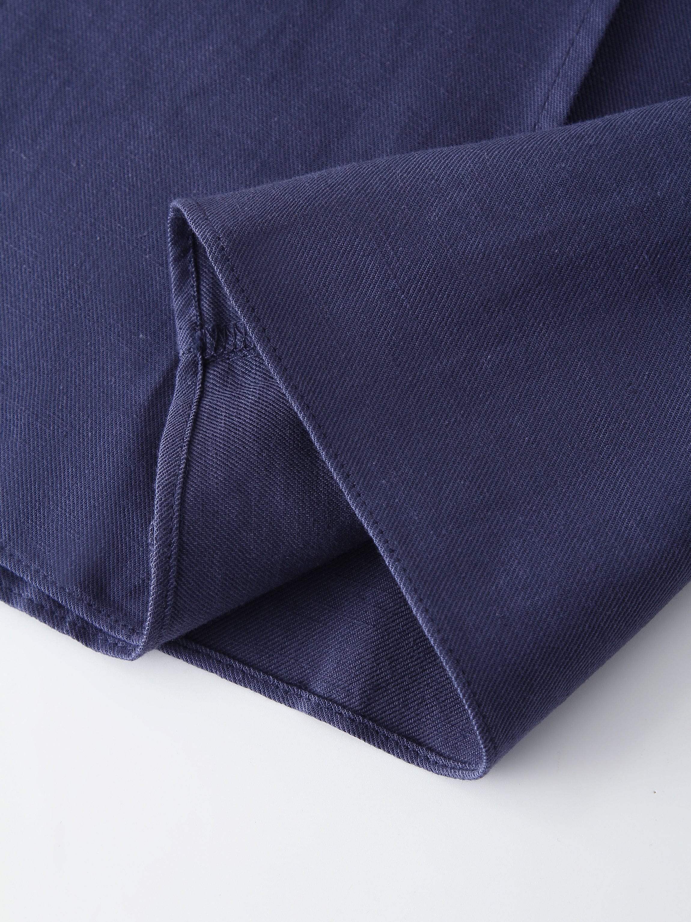 Linen Wrap Skirt-Navy