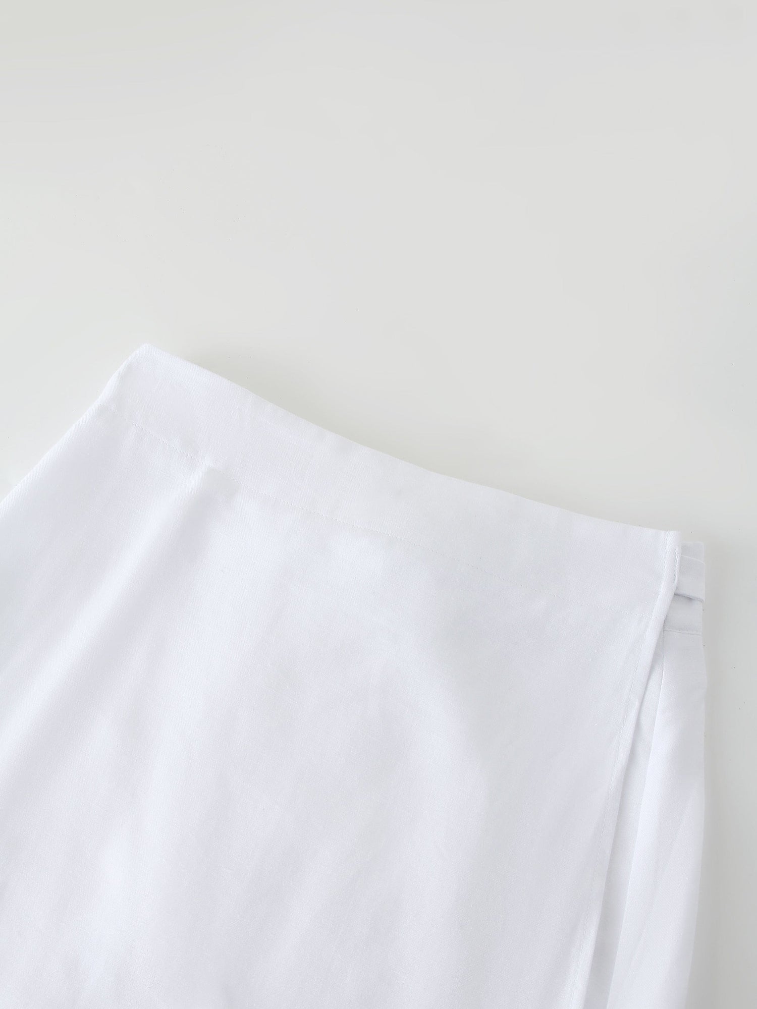 Linen Wrap Skirt-White