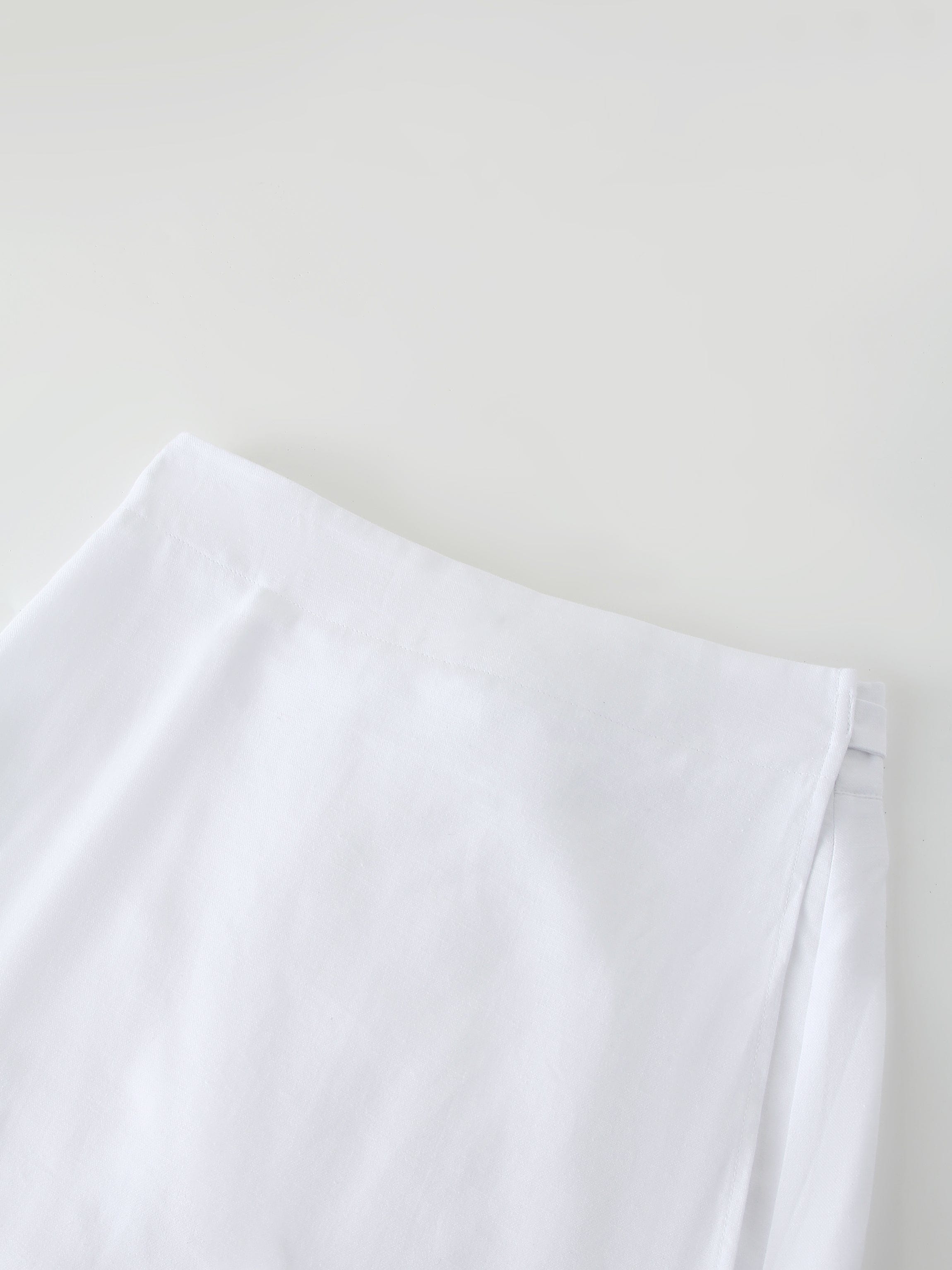 Linen Wrap Skirt-White