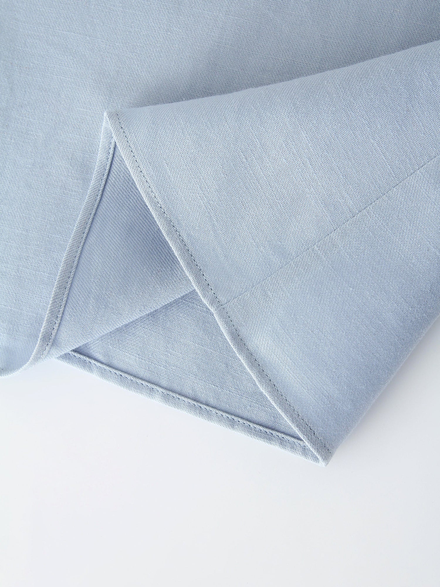 Linen Wrap Skirt-Light Blue