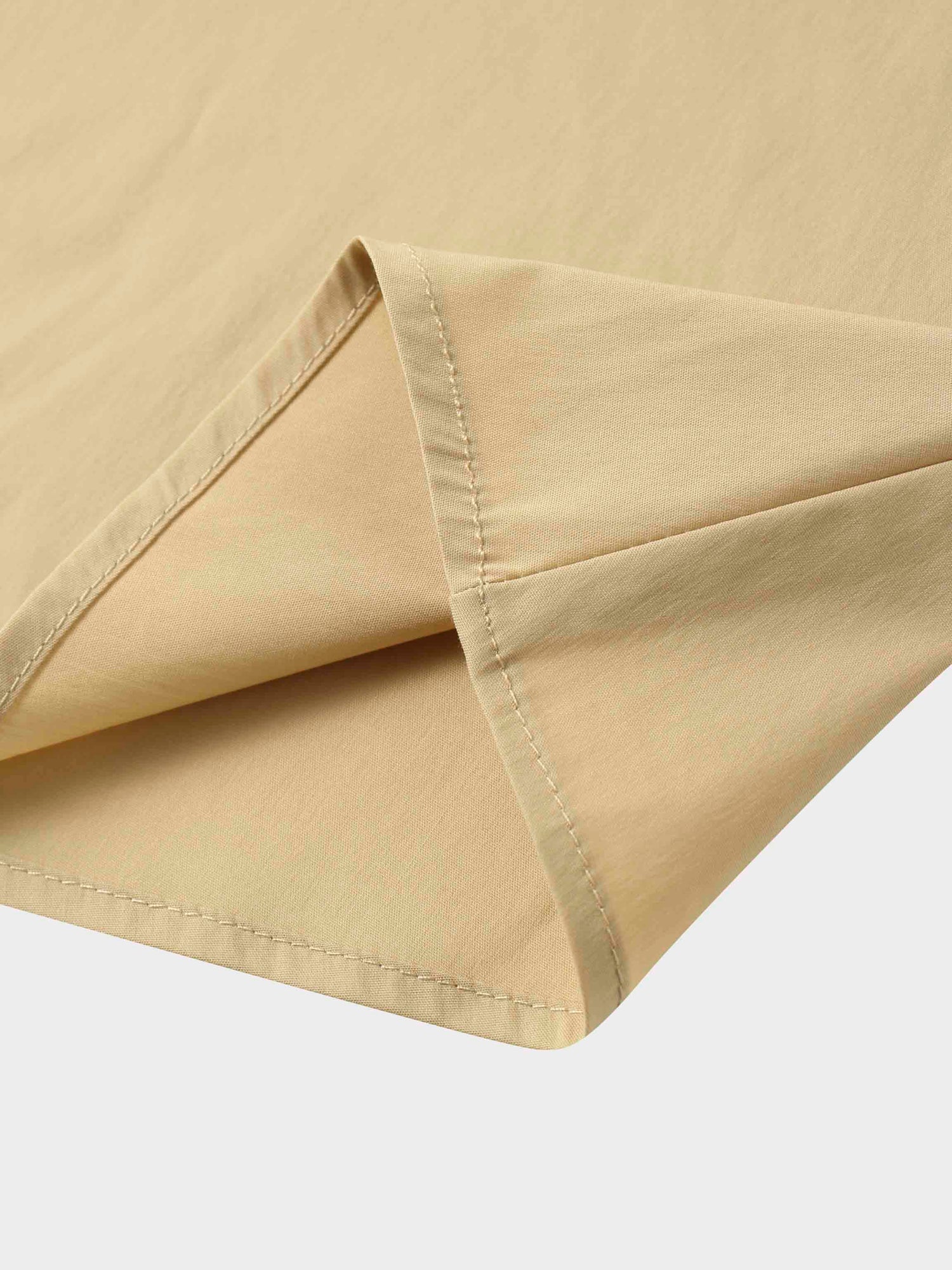 Button Down Cotton Blend Skirt-Tan