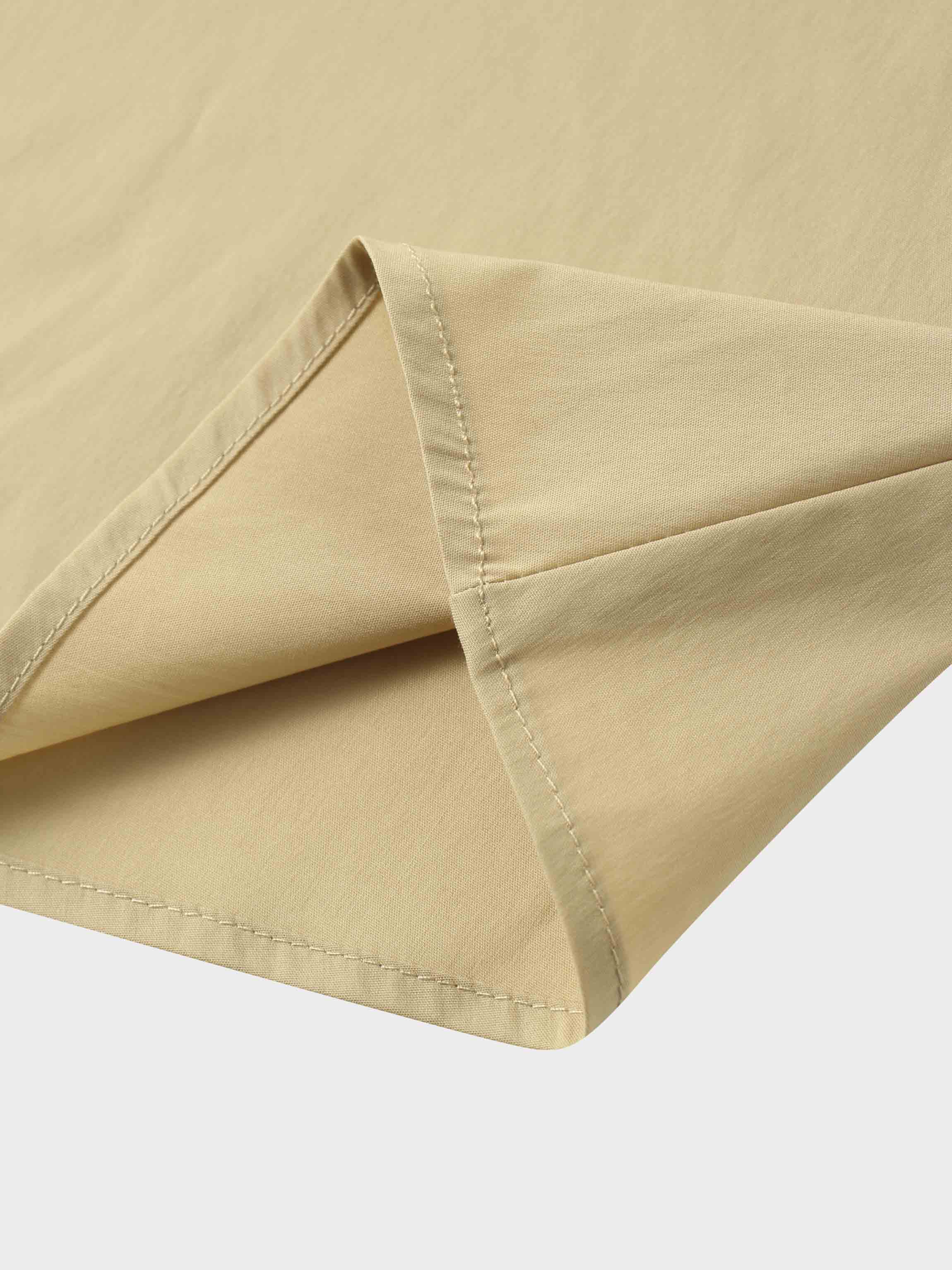 Button Down Cotton Blend Skirt-Tan