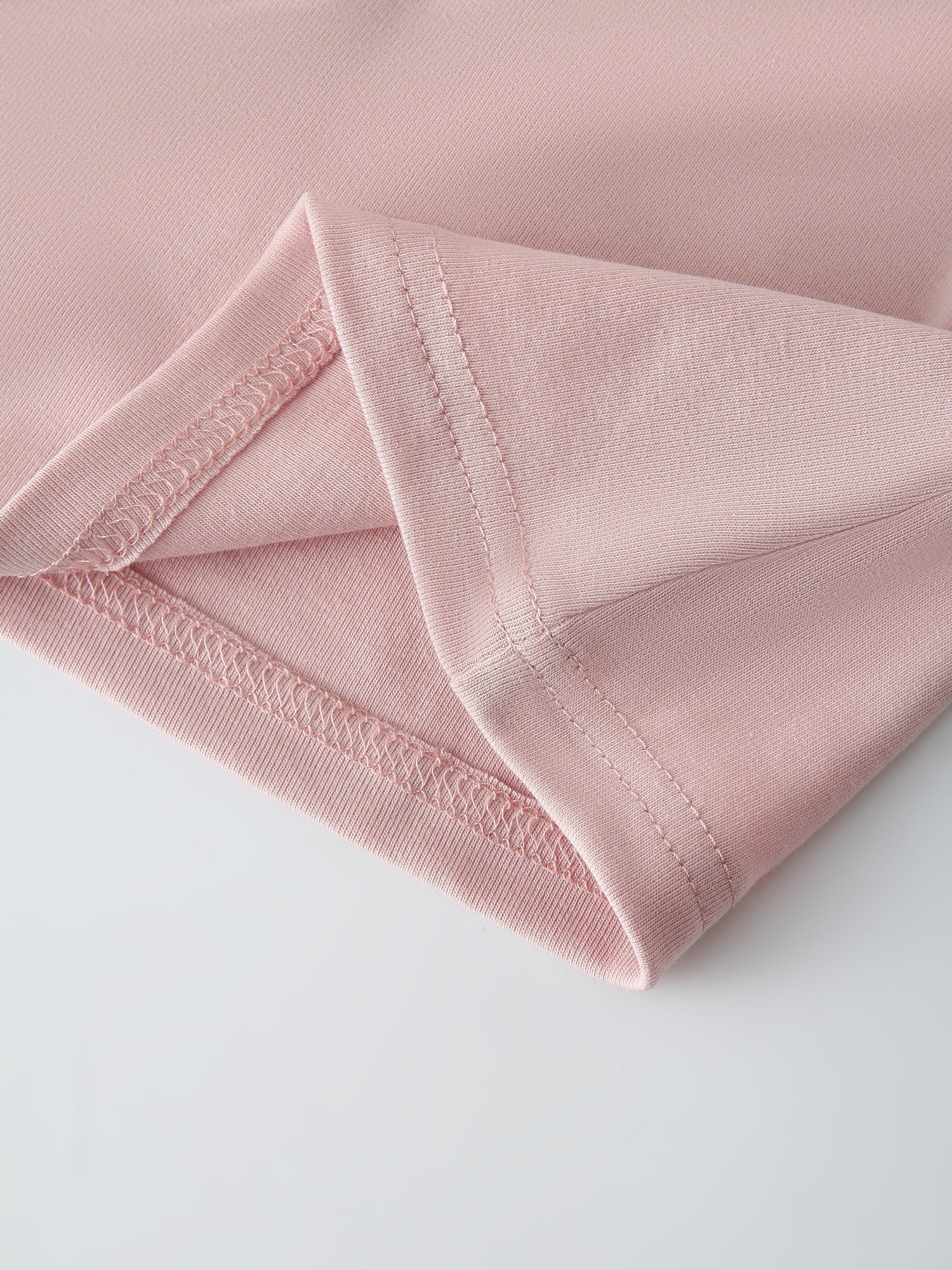 Basic High V Tee LS-Blush