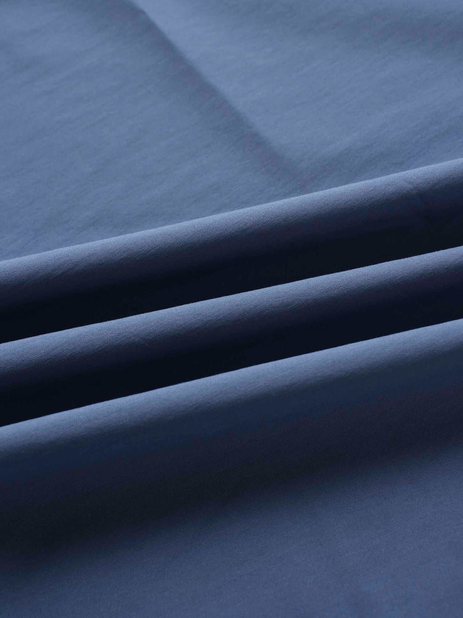 Button Down Cotton Blend Skirt-Denim Blue