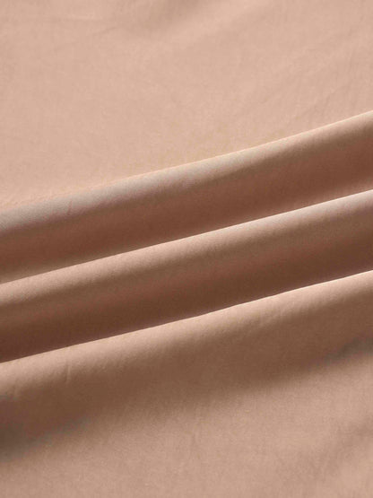 Faux Satin A-Line Skirt-Taupe