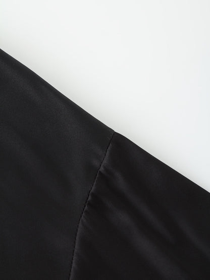 Satin Top-Black