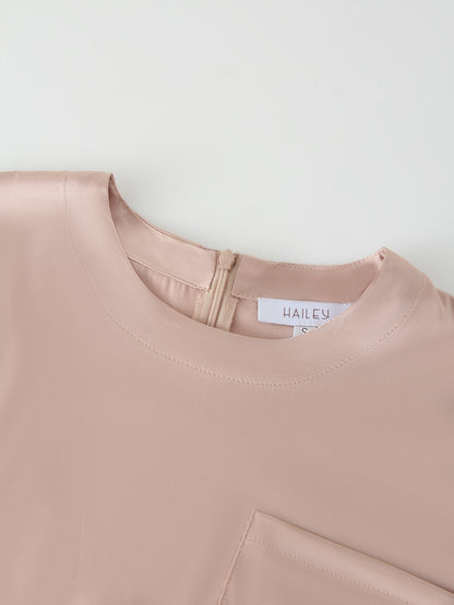 Satin Top-Blush