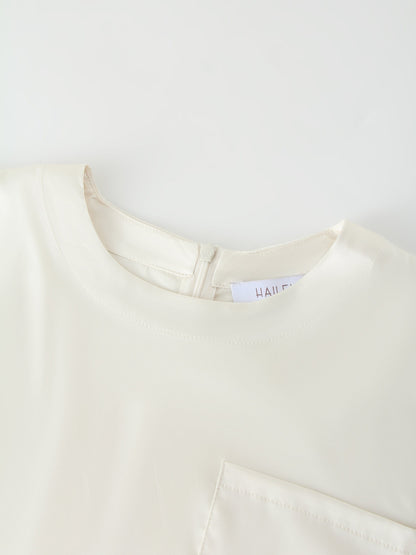 Satin Top-Ivory