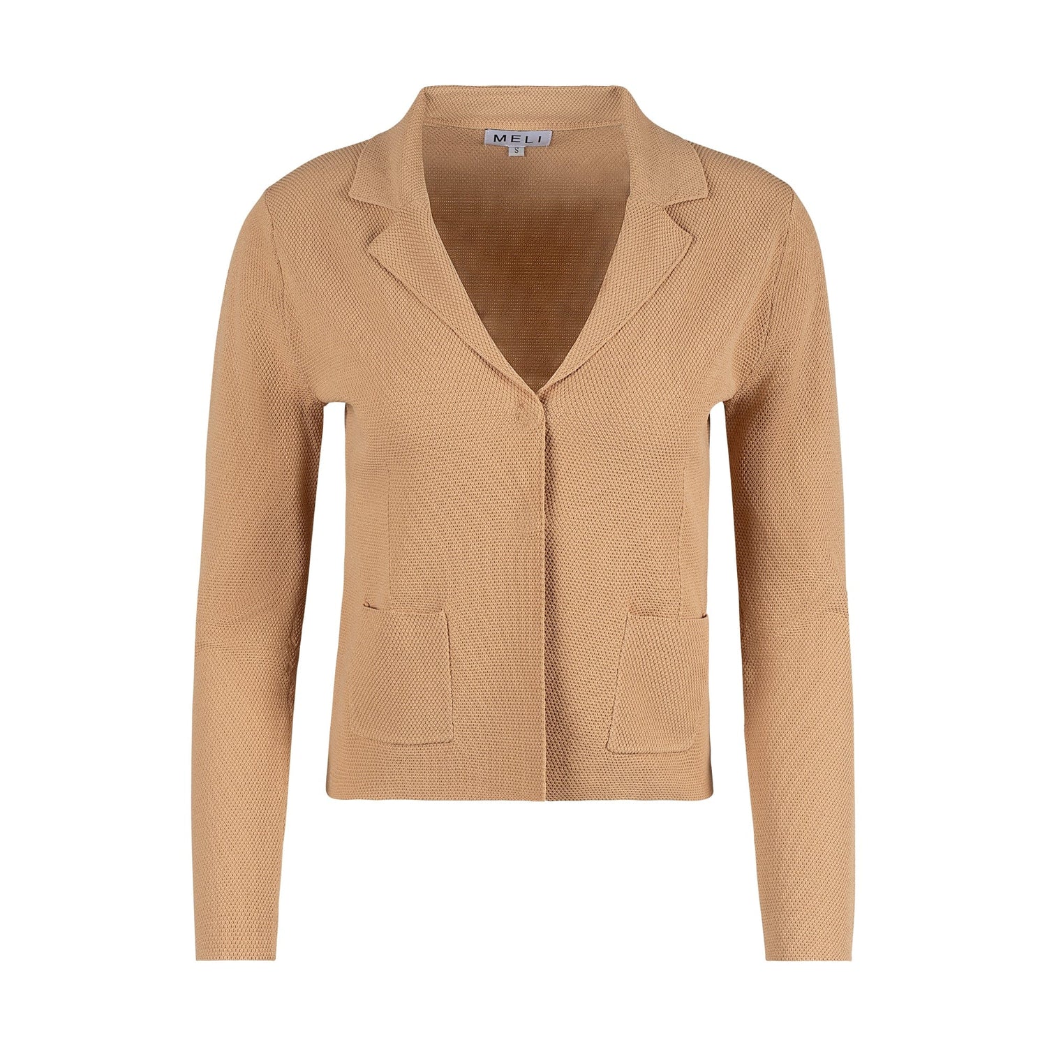 KNIT BLAZER-TAN