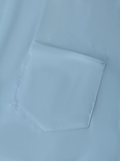 Satin Top-Light Blue