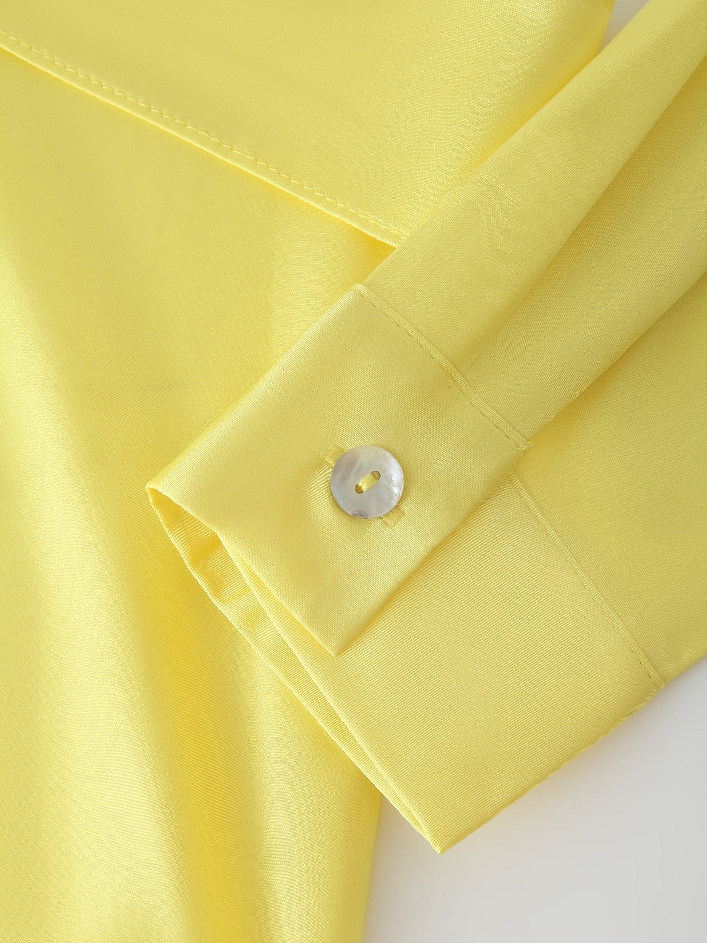 Wrap Satin Top-Yellow