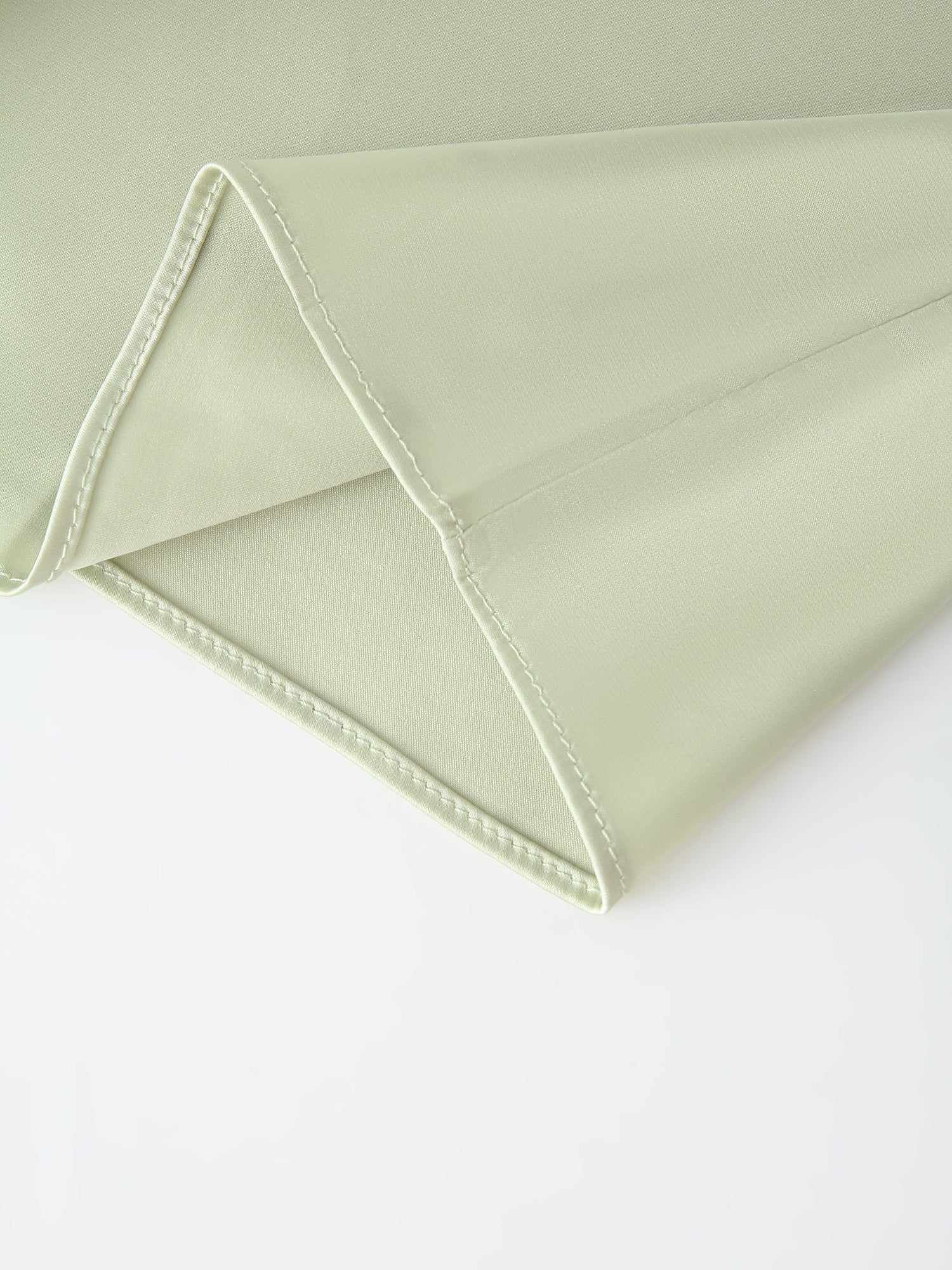 Wrap Satin Top-Celery