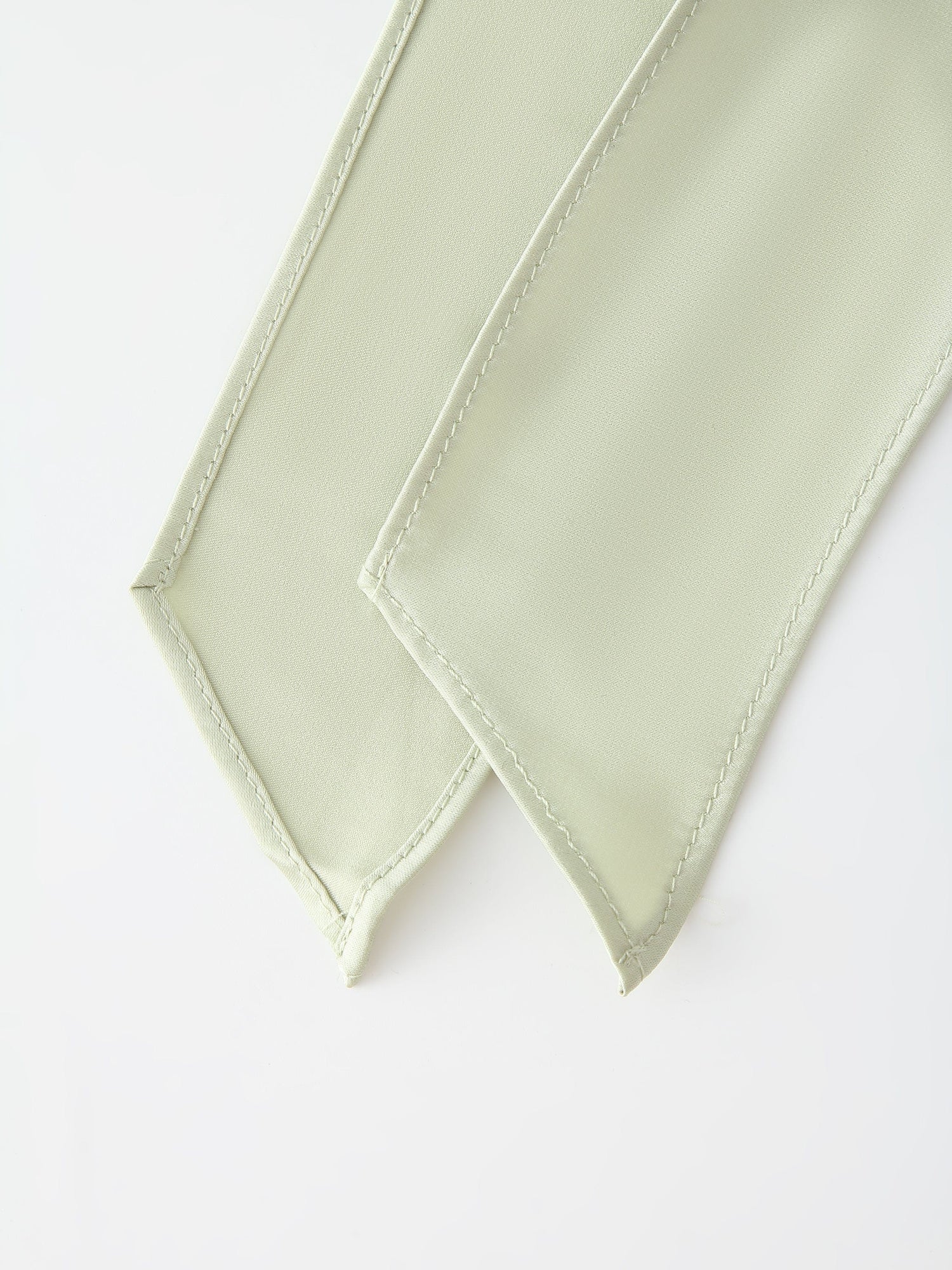 Wrap Satin Top-Celery